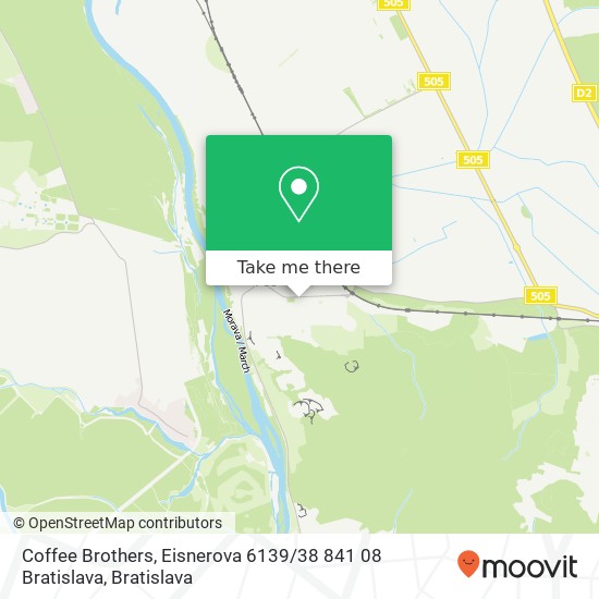 Coffee Brothers, Eisnerova 6139 / 38 841 08 Bratislava map