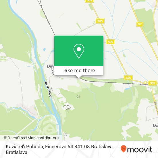 Kaviareň Pohoda, Eisnerova 64 841 08 Bratislava map