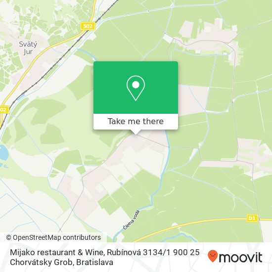Mijako restaurant & Wine, Rubínová 3134 / 1 900 25 Chorvátsky Grob map