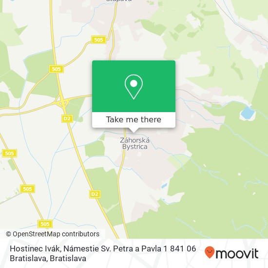 Hostinec Ivák, Námestie Sv. Petra a Pavla 1 841 06 Bratislava map