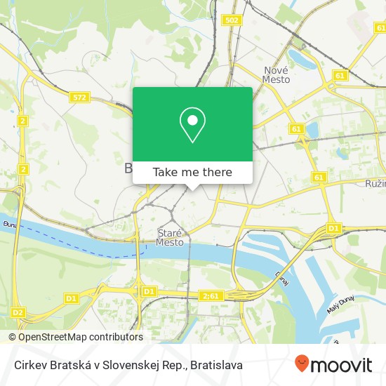 Cirkev Bratská v Slovenskej Rep. map