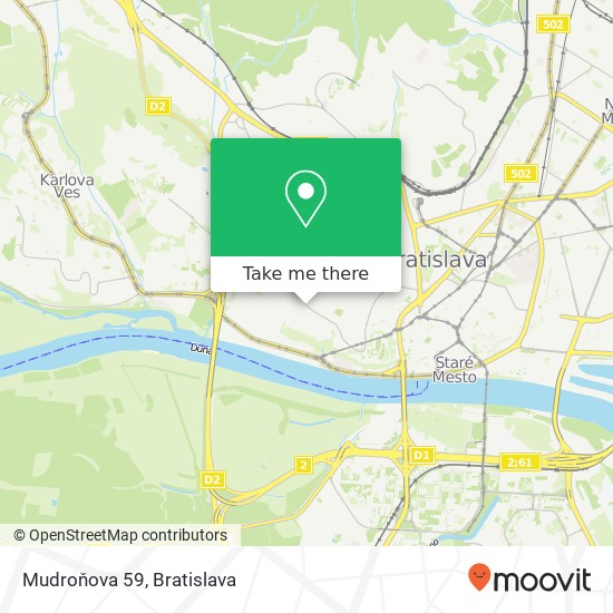 Mudroňova 59 map