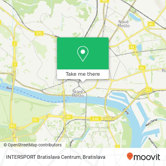 INTERSPORT Bratislava Centrum map