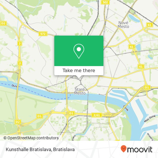 Kunsthalle Bratislava map