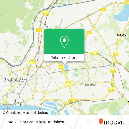 Hotel Junior Bratislava map