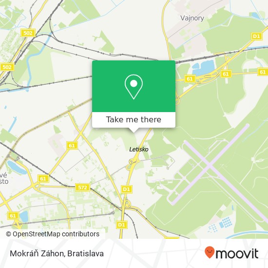 Mokráň Záhon map