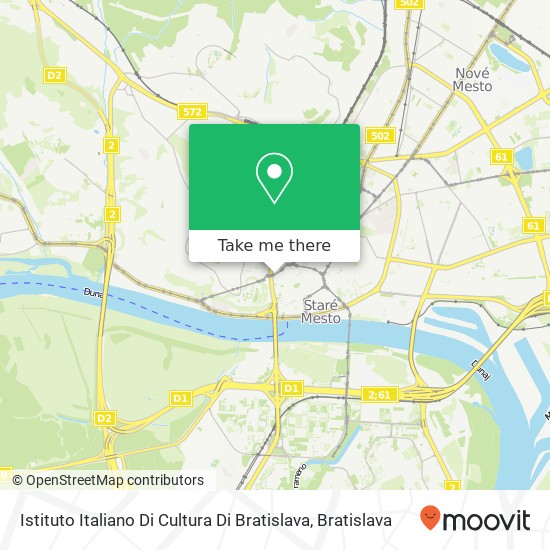 Istituto Italiano Di Cultura Di Bratislava map