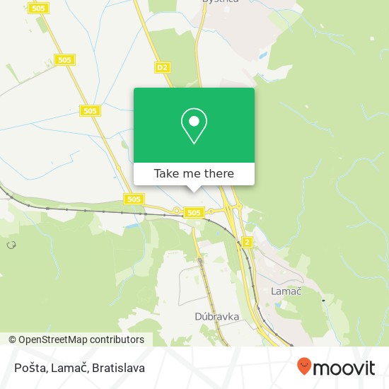 Pošta, Lamač map