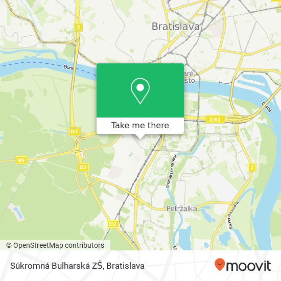 Súkromná Bulharská ZŠ map