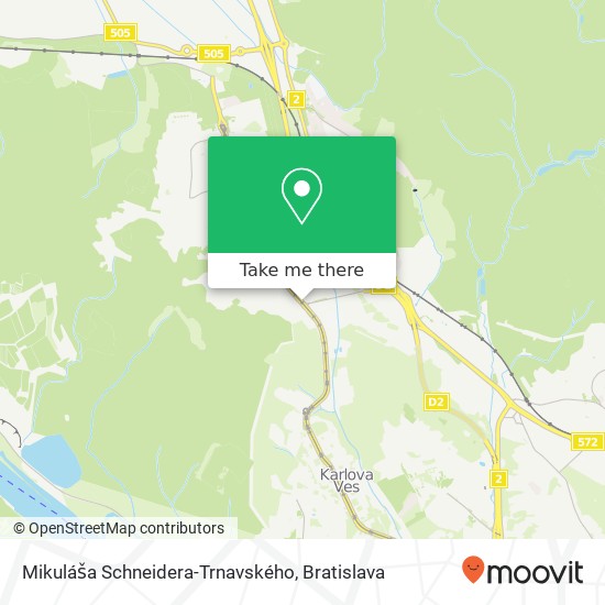 Mikuláša Schneidera-Trnavského map