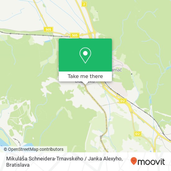Mikuláša Schneidera-Trnavského / Janka Alexyho map