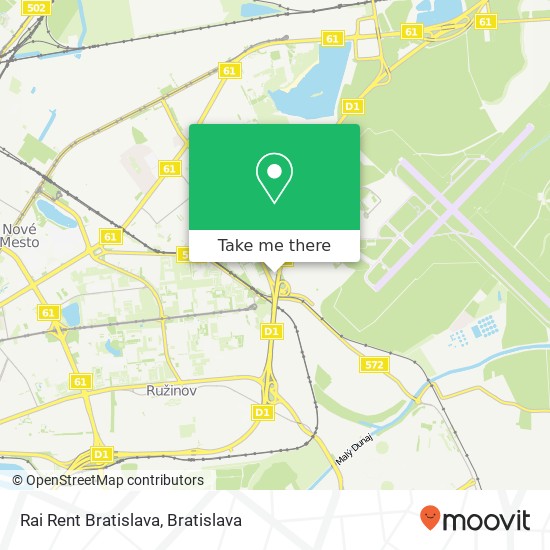 Rai Rent Bratislava map