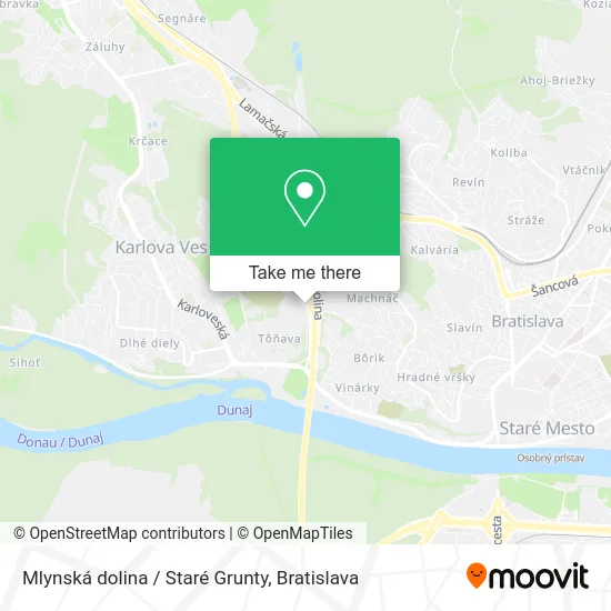 Mlynská dolina / Staré Grunty map