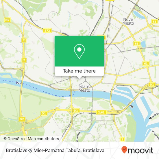 Bratislavský Mier-Pamätná Tabuľa map