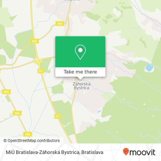 MiÚ Bratislava-Záhorská Bystrica map