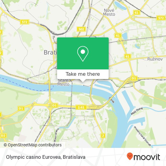 Olympic casino Eurovea map