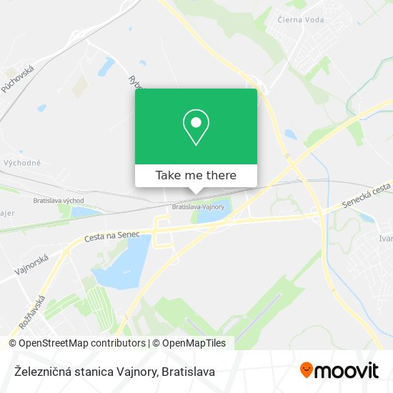 Železničná stanica Vajnory map