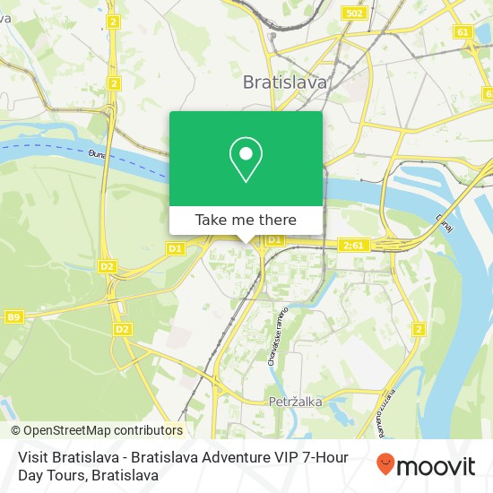 Visit Bratislava - Bratislava Adventure VIP 7-Hour Day Tours map