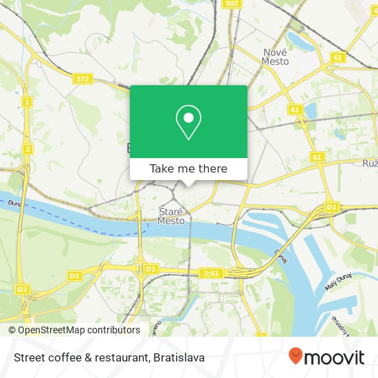 Street coffee & restaurant map