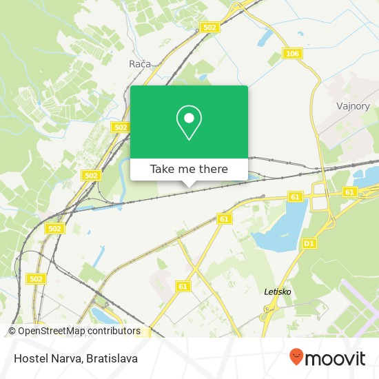 Hostel Narva map