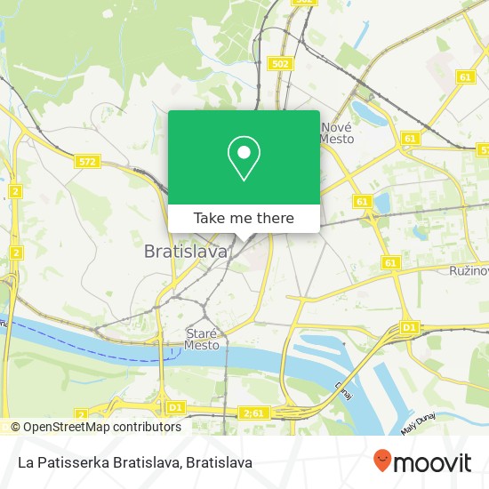 La Patisserka Bratislava map