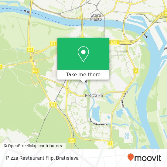 Pizza Restaurant Flip map