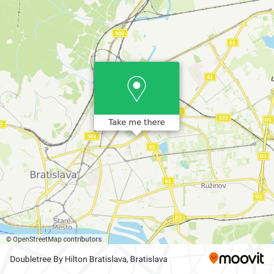 Doubletree By Hilton Bratislava map