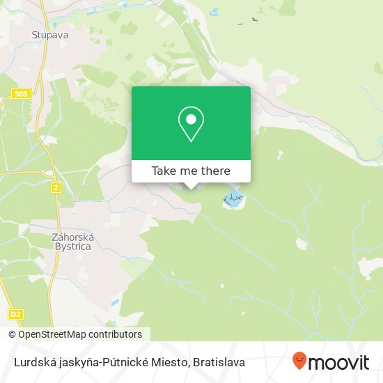 Lurdská jaskyňa-Pútnické Miesto map