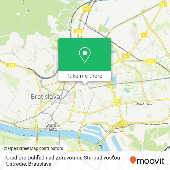 Úrad pre Dohľad nad Zdravotnou Starostlivosťou-Ústredie map