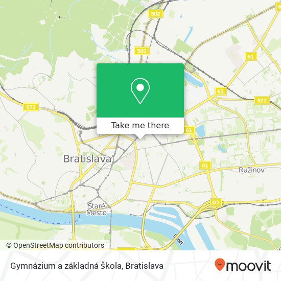 Gymnázium a základná škola map