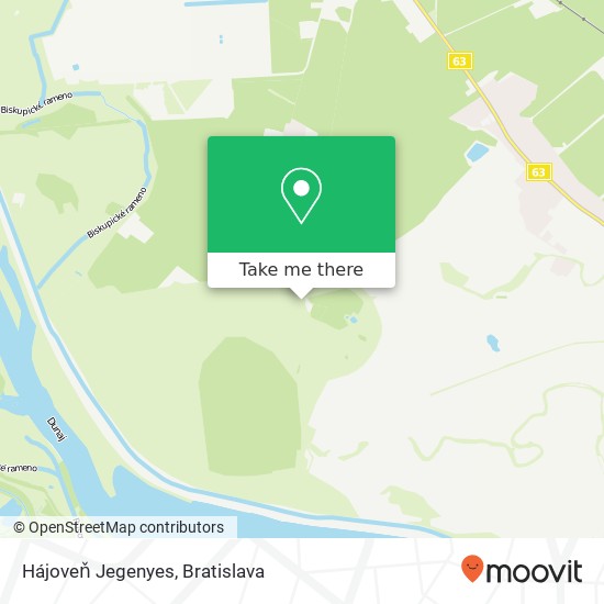 Hájoveň Jegenyes map