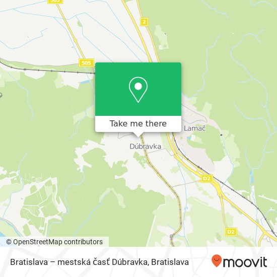 Bratislava – mestská časť Dúbravka map