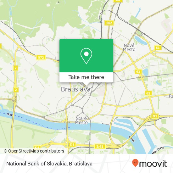 National Bank of Slovakia map