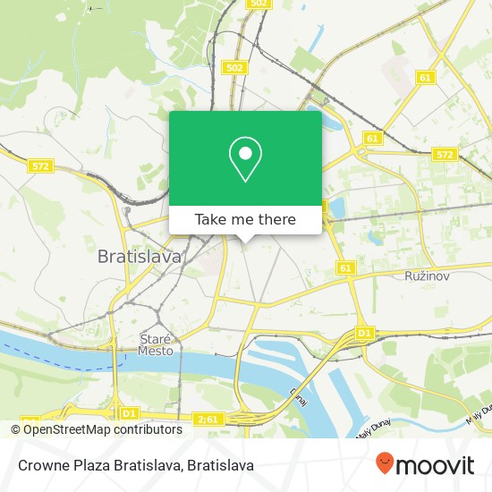 Crowne Plaza Bratislava map