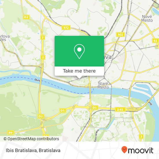 Ibis Bratislava map