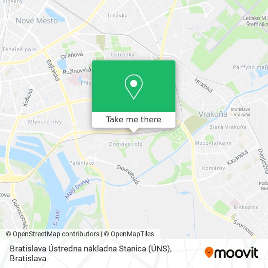 Bratislava Ústredna nákladna Stanica (ÚNS) map