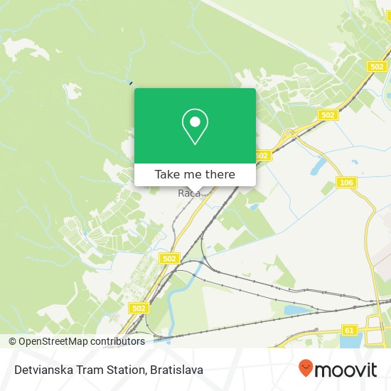 Detvianska Tram Station map