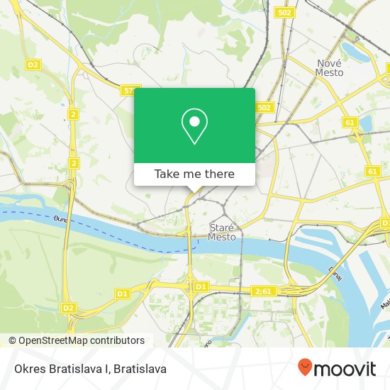 Okres Bratislava I map