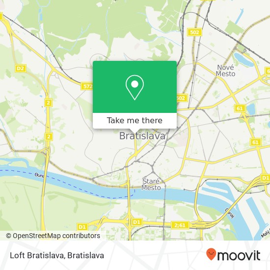 Loft Bratislava map