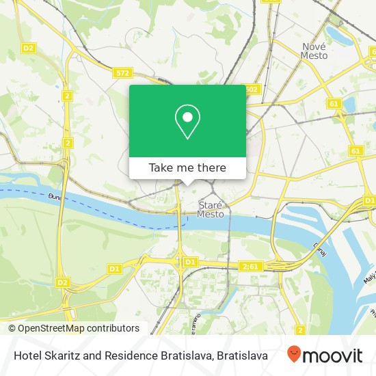 Hotel Skaritz and Residence Bratislava map