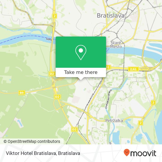 Viktor Hotel Bratislava map