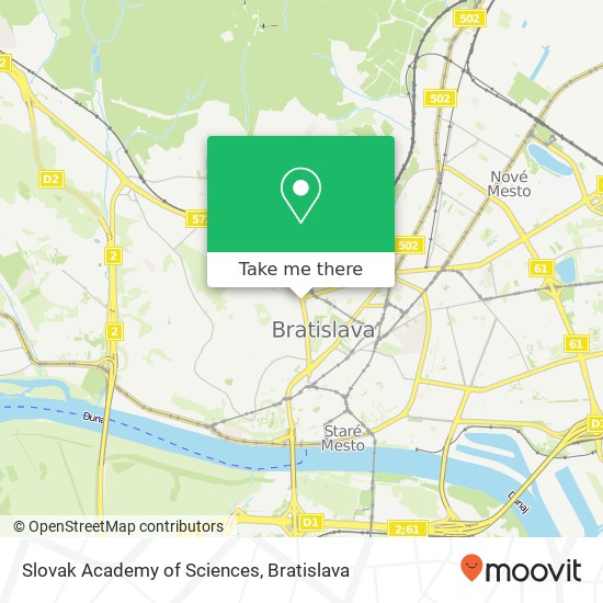 Slovak Academy of Sciences map