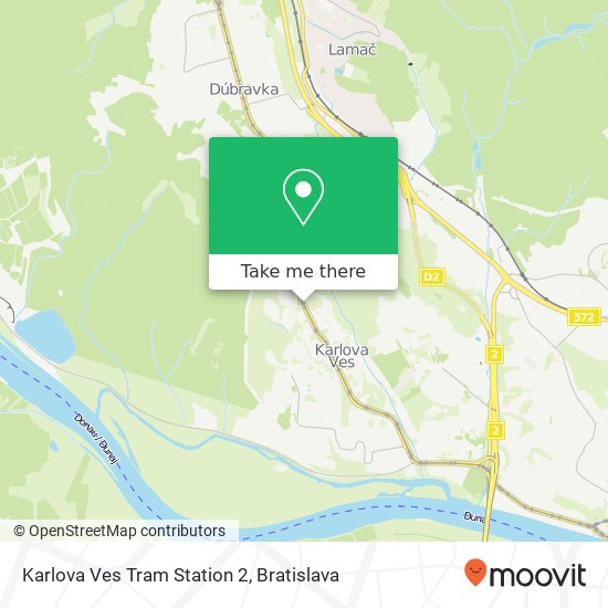 Karlova Ves Tram Station 2 map