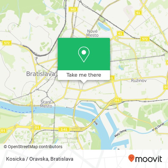 Kosicka / Oravska map