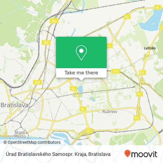 Úrad Bratislavského Samospr. Kraja map