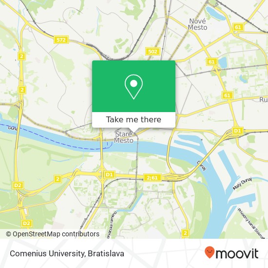 Comenius University map