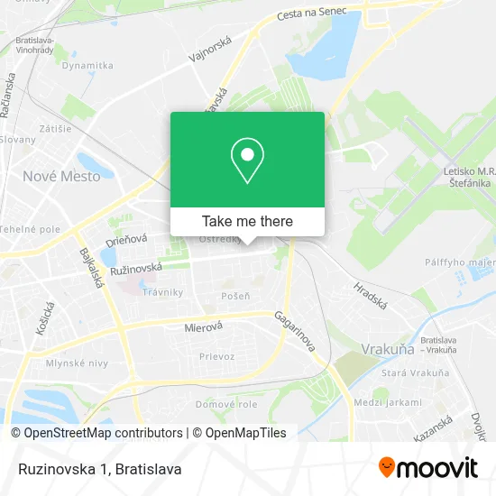 Ruzinovska 1 map