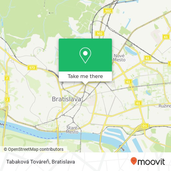 Tabaková Továreň map