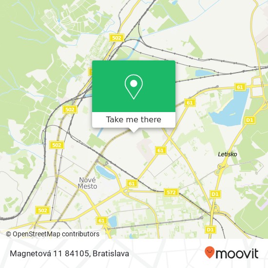 Magnetová 11 84105 map