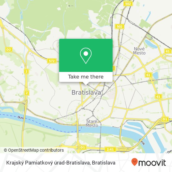 Krajský Pamiatkový úrad-Bratislava map